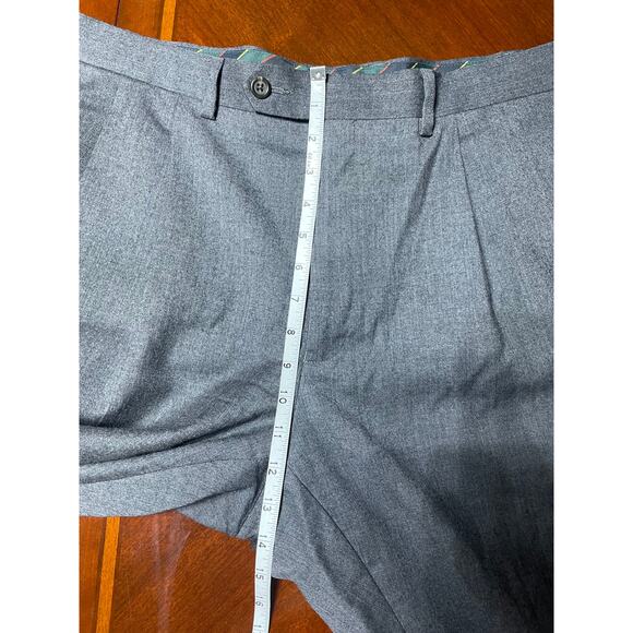 Chaps Mens Dress Pants 38W x 30L All Wool Gray Light Interior Staining Last Pic - Picture 7 of 9
